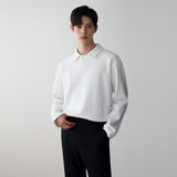 Men's Solid Color Lapel Long Sleeve Bottoming Shirt
