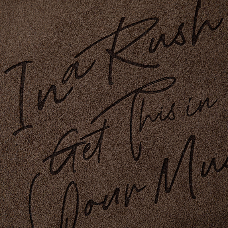 Vintage American Style Floral Craft Letter Print Hoodie