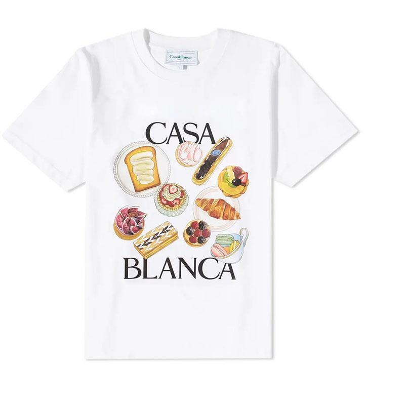 Afternoon Tea Hamburger Printed Loose All-match Short Sleeve T-shirt