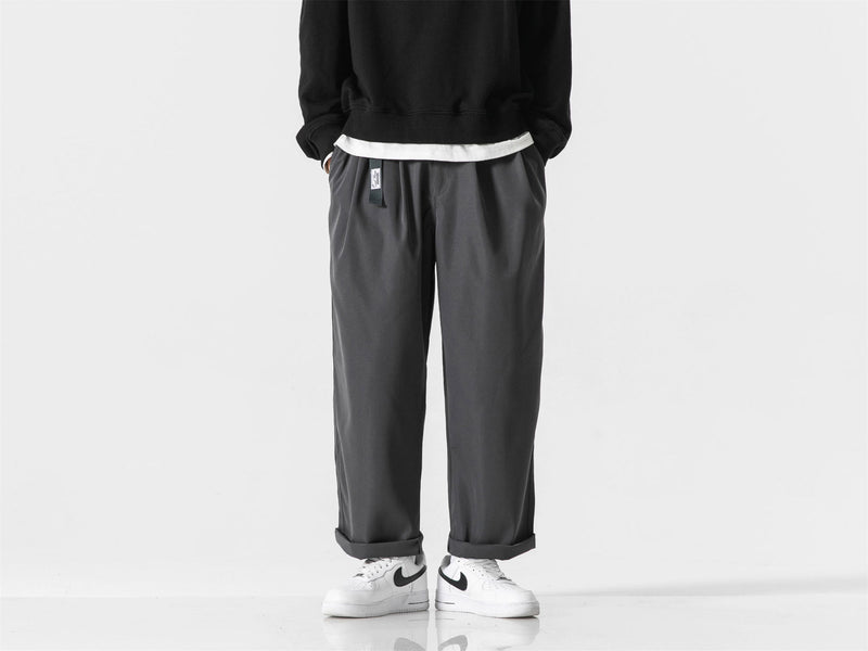 Retro Simple Solid Color Casual Pants