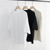 Cotton American Drop-shoulder Sleeve T-shirt