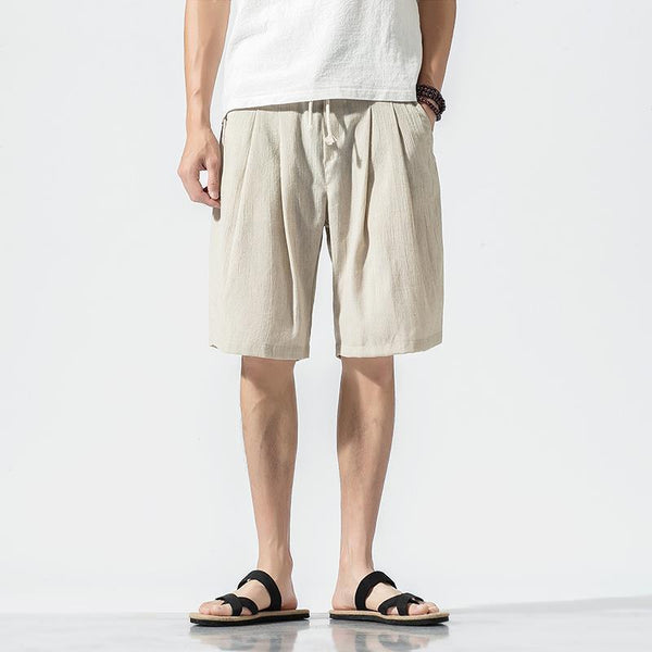 Men's Fashion Cotton And Linen Casual Shorts