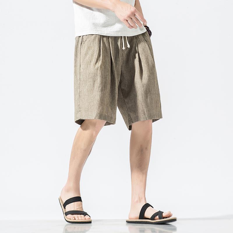 Men's Fashion Cotton And Linen Casual Shorts