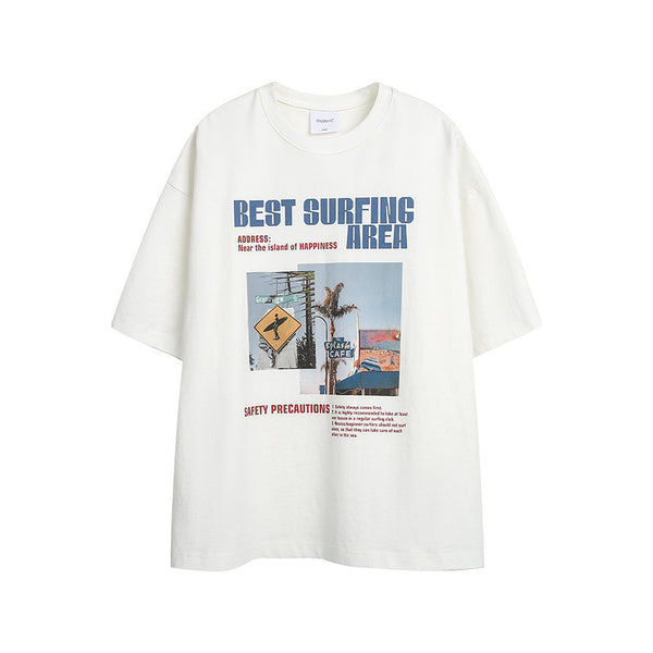 Summer New Print Short Sleeve Trendy Japanese